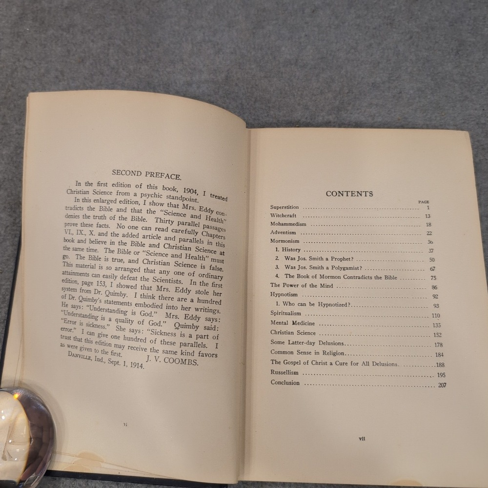 Religious Delusions J. V. Coombs 1914 Hardcover Standard Publishing Company - Picture 3 of 6